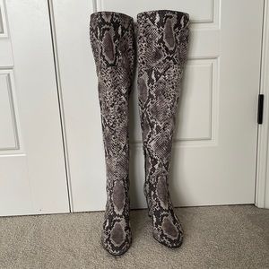 Marc Fisher snakeskin over the knee boots- size 8.5